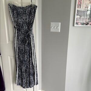 Vintage Havana Black and Gray Leopard Print Jumpsuit